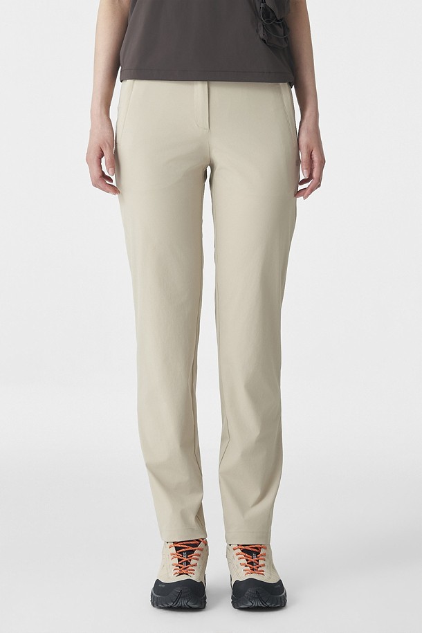 여성 슬림핏 스탠다드 팬츠_BEIGE-a