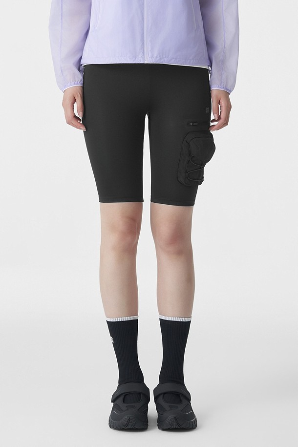 여성 바이커 쇼츠 레깅스_BLACK-a