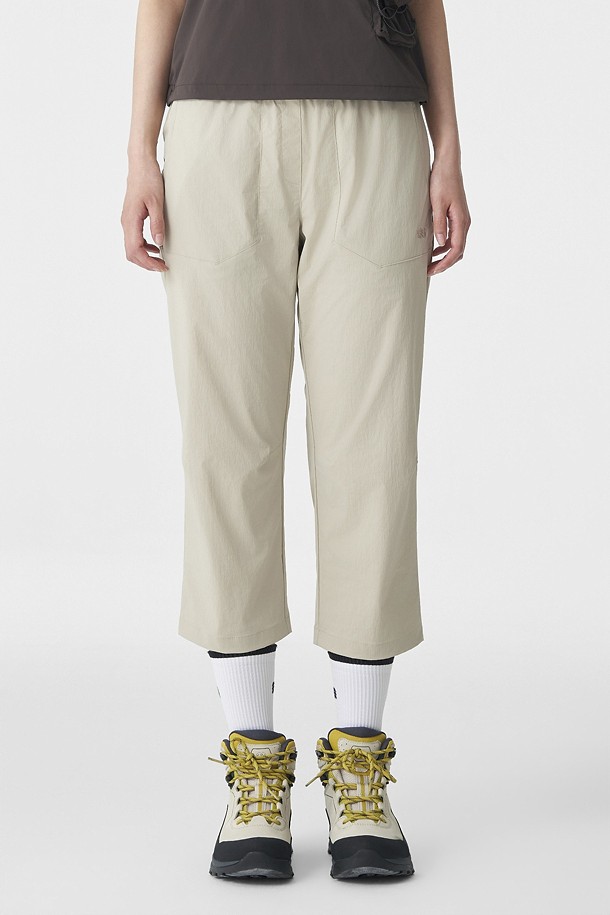 여성 8부 스탠다드 팬츠_BEIGE-a