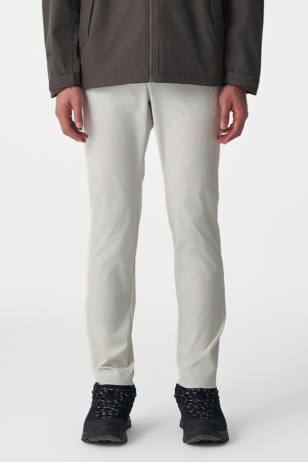 남성 슬림핏 스탠다드 노턱 팬츠_GREY-a