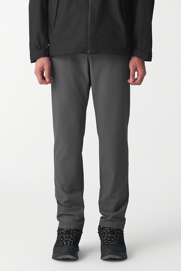 남성 레귤러핏 스탠다드 원턱 팬츠_GREY-a