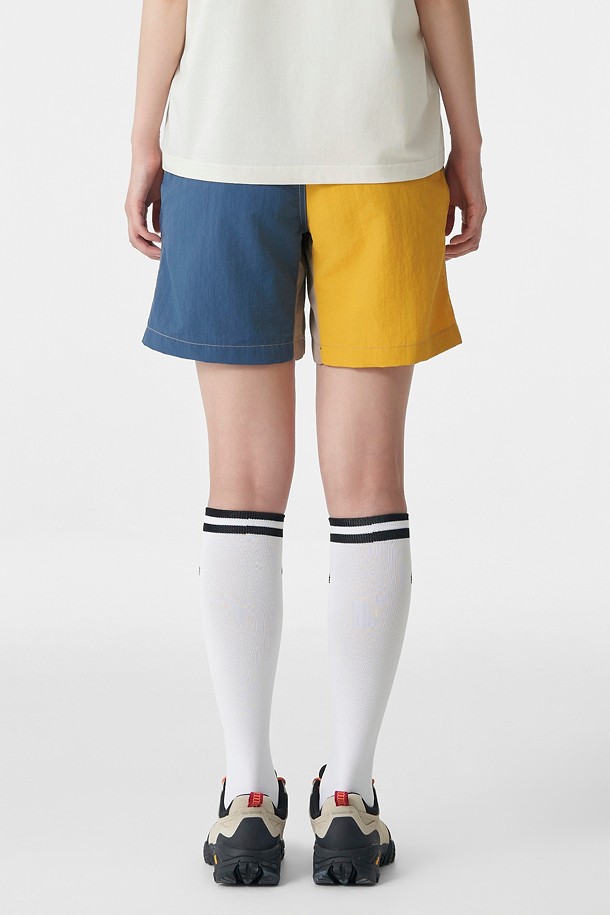 코오롱스포츠-의류 하의-[KS X ORUMM] 남녀공용 볼더링 컬러블럭 쇼츠