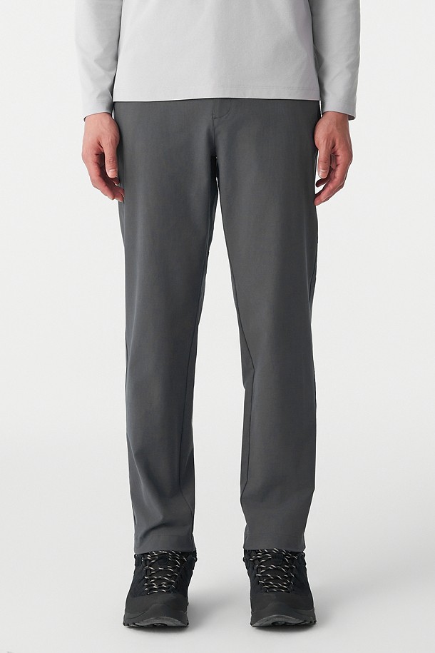 남성 테이퍼드핏 베이직 팬츠_GREY-a