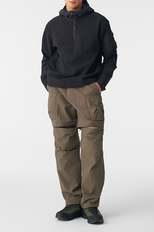 코오롱스포츠-의류 하의-남성 립스탑 루즈핏 투웨이 팬츠