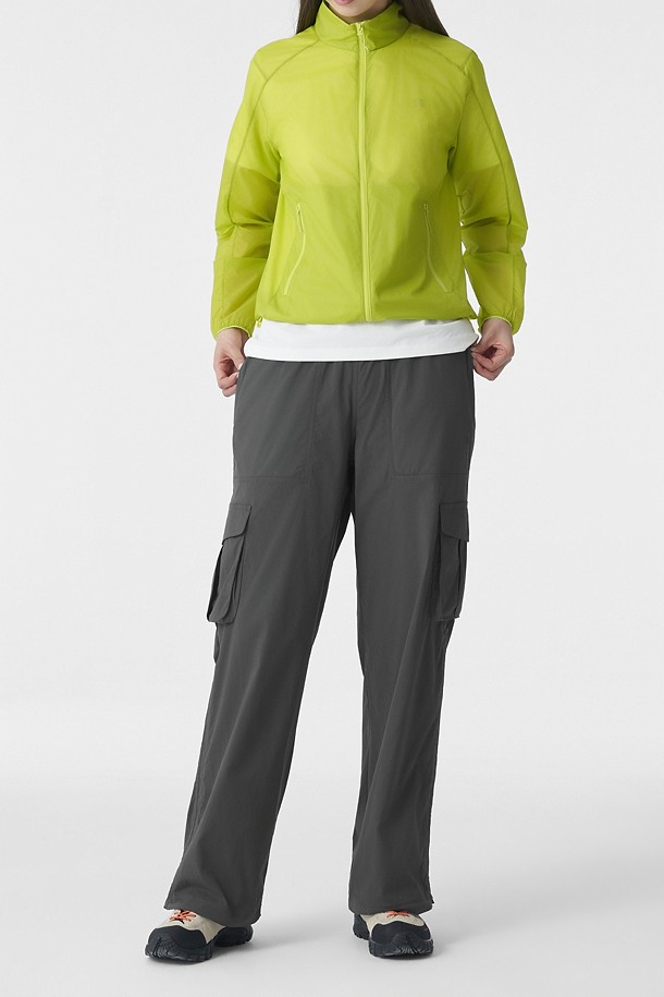 코오롱스포츠-의류 하의-여성 레귤러핏 퍼커링 팬츠