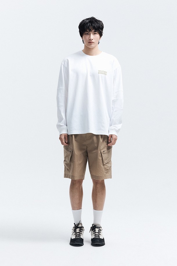 코오롱스포츠-의류 하의-WM 남성 유틸리티 우븐 립스탑 카고 쇼츠