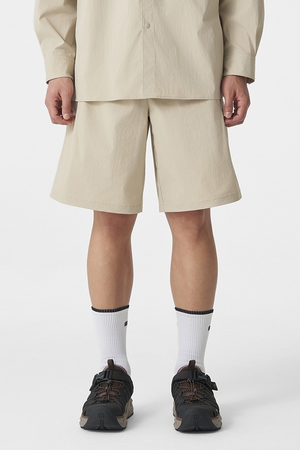 [Atelier Line] 남성 벨티드 이지 쇼츠_BEIGE-a
