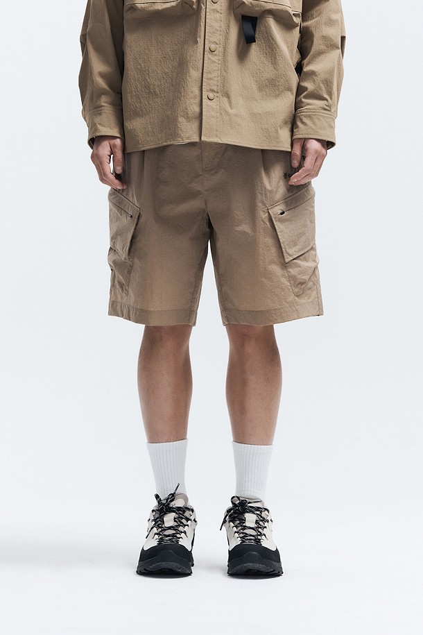 코오롱스포츠-의류 하의-WM 남성 유틸리티 우븐 립스탑 카고 쇼츠