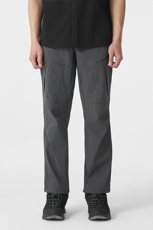 남성 레귤러핏 카고 팬츠_GREY-a