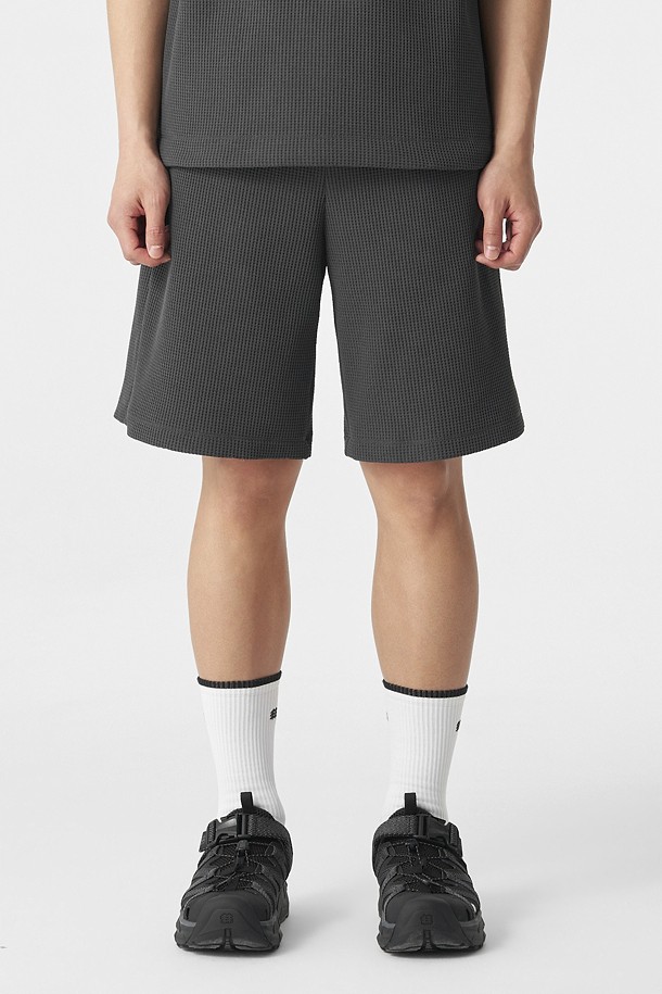남성 와플 6부 쇼츠 (SET-UP)_GREY-a