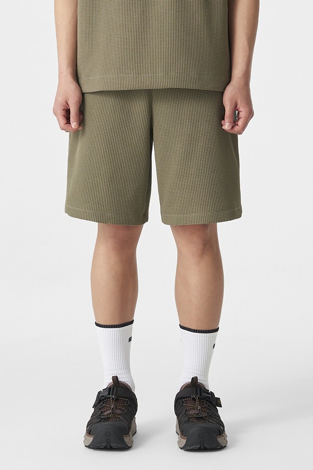 남성 와플 6부 쇼츠 (SET-UP)_WHITE-a