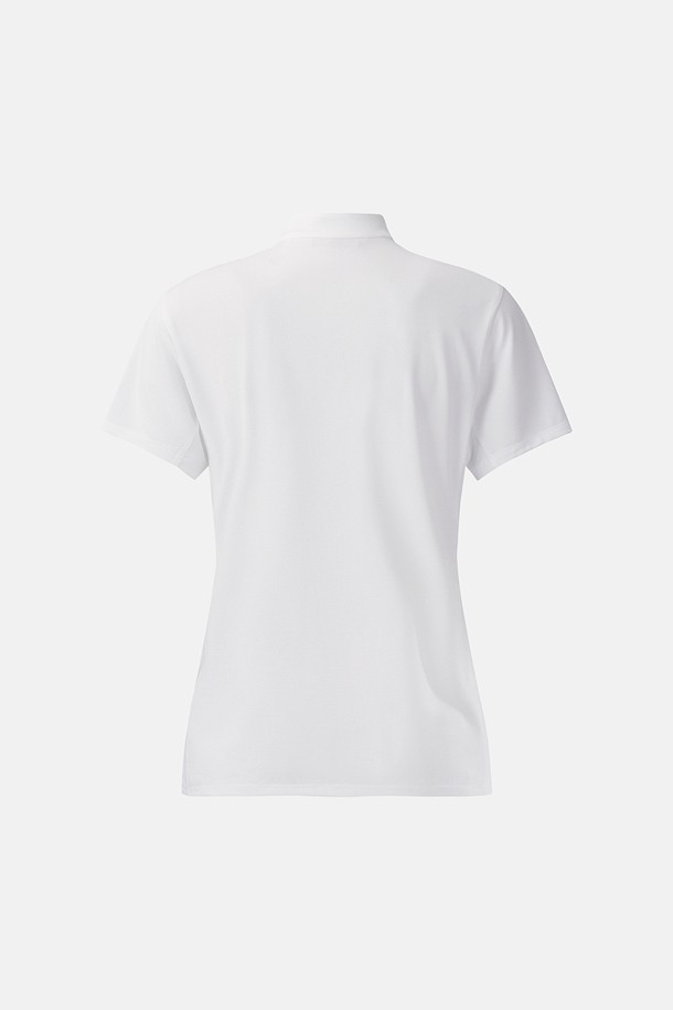 코오롱스포츠-의류 상의-여성 모스드라이 베이직 집업 반팔 티셔츠