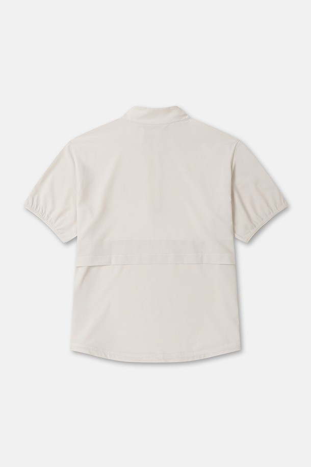 코오롱스포츠-컬렉션 백패킹-여성 에어도트 집업 반팔 티셔츠