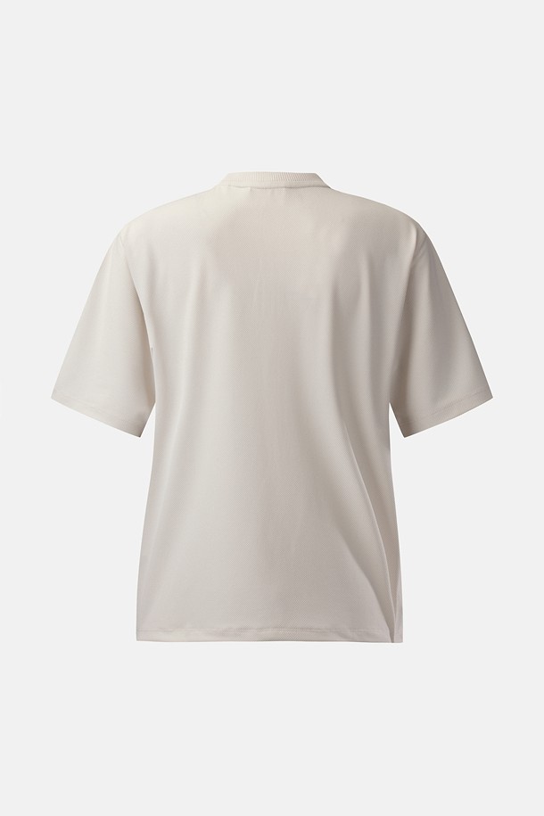 코오롱스포츠-의류 상의-여성 모스드라이 라운드넥 집업 반팔 티셔츠