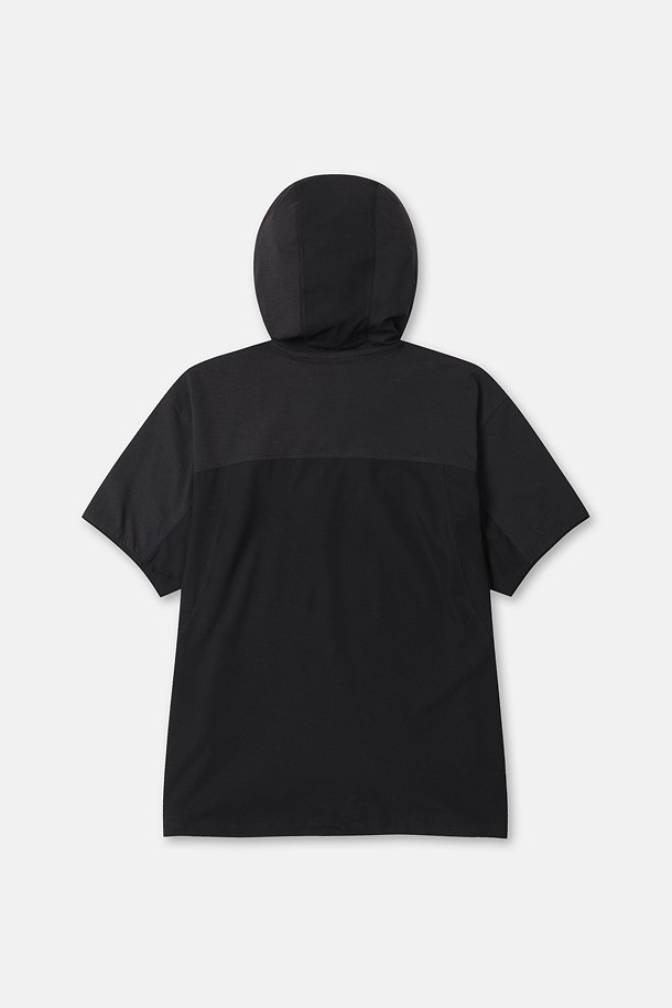 코오롱스포츠-컬렉션 백패킹-여성 에어도트 하이브리드 후드 반팔 티셔츠