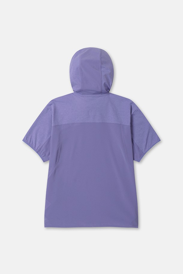 코오롱스포츠-컬렉션 백패킹-여성 에어도트 하이브리드 후드 반팔 티셔츠