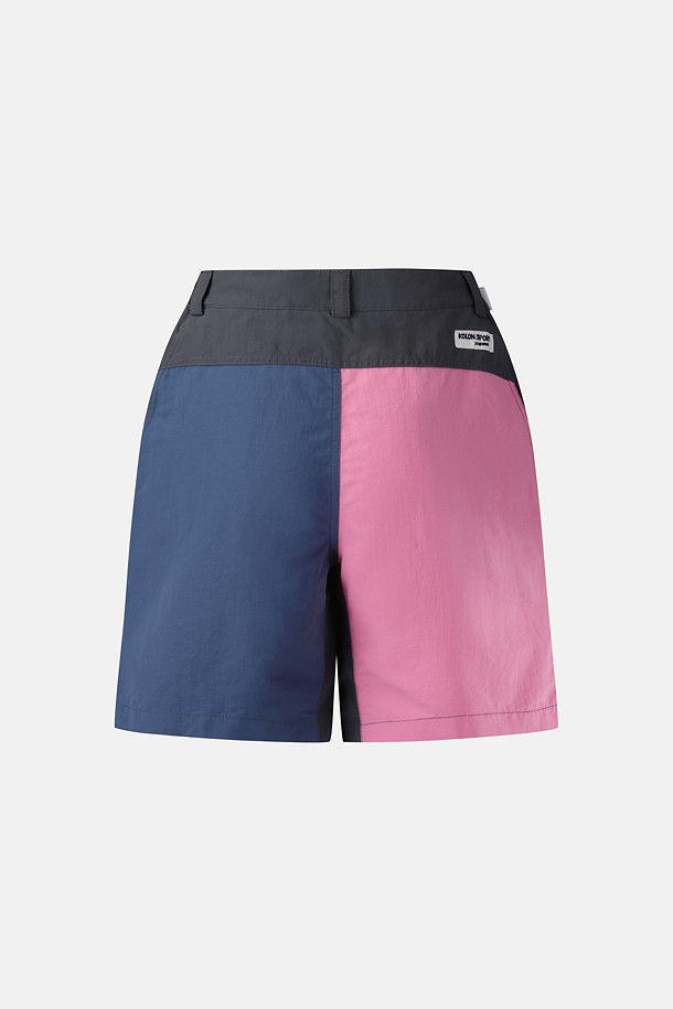 코오롱스포츠-의류 하의-[KS X ORUMM] 남녀공용 볼더링 컬러블럭 쇼츠