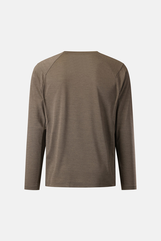 코오롱스포츠-의류 상의-남성 솔라이트 UV 아웃포켓 라운드넥 긴팔 티셔츠