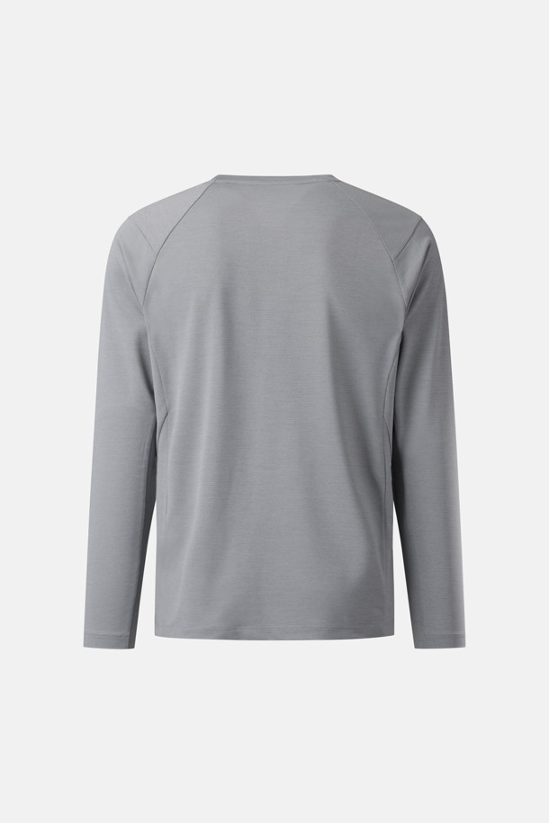 코오롱스포츠-의류 상의-남성 솔라이트 UV 아웃포켓 라운드넥 긴팔 티셔츠