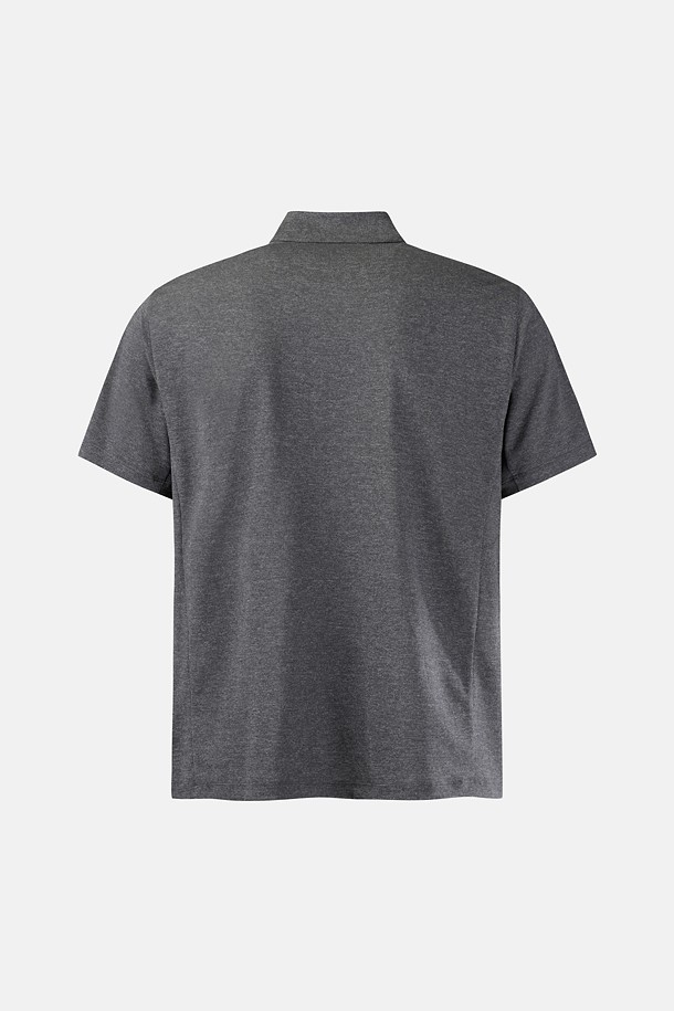 코오롱스포츠-의류 상의-남성 모스드라이 베이직 집업 반팔 티셔츠