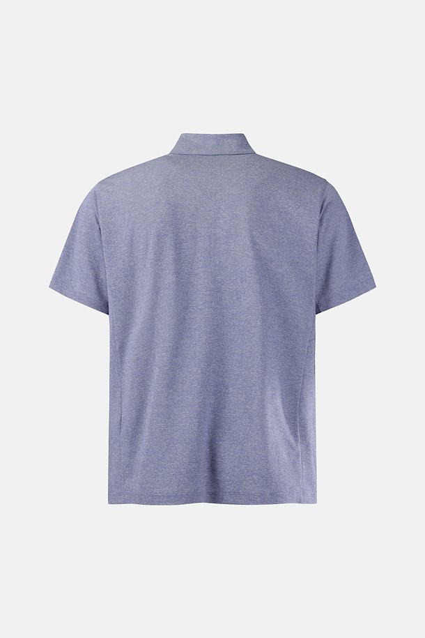 코오롱스포츠-의류 상의-남성 모스드라이 베이직 집업 반팔 티셔츠