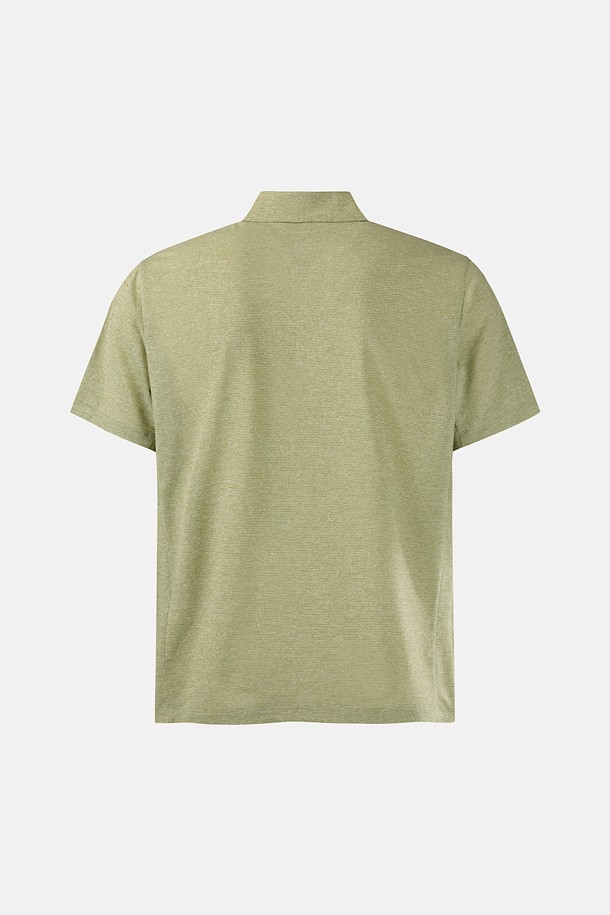 코오롱스포츠-의류 상의-남성 모스드라이 베이직 집업 반팔 티셔츠