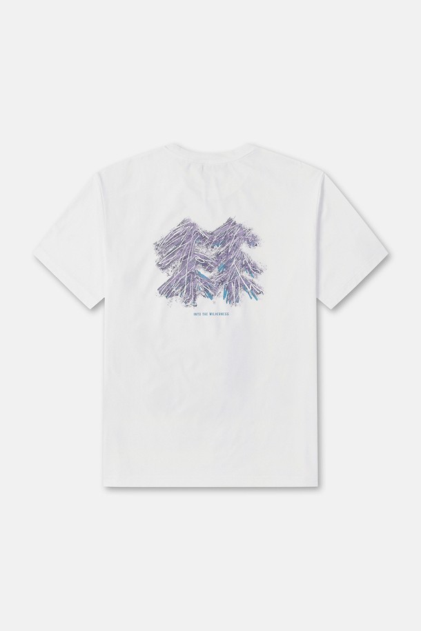 코오롱스포츠-의류 상의-남녀공용 소로나 그래픽 라운드넥 반팔 티셔츠