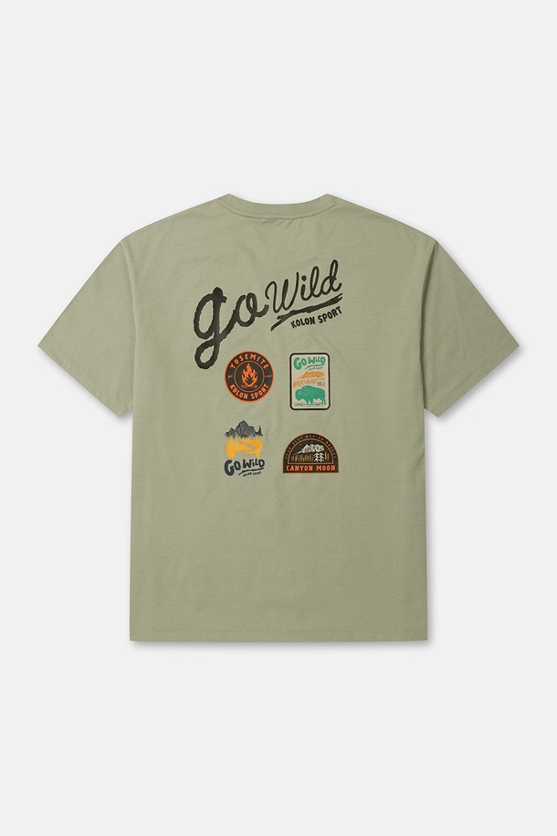 코오롱스포츠-의류 상의-남녀공용 GO WILD 그래픽 라운드넥 반팔 티셔츠