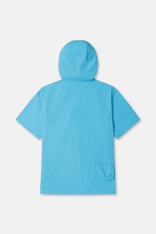 코오롱스포츠-의류 상의-남성 데이팩 루즈핏 후드 반팔 아노락