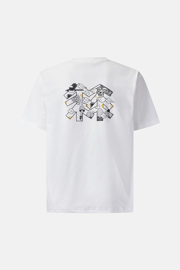 코오롱스포츠-의류 상의-[Seoul Exclusive] 남녀공용 소로나 그래픽 라운드넥 반팔 티셔츠