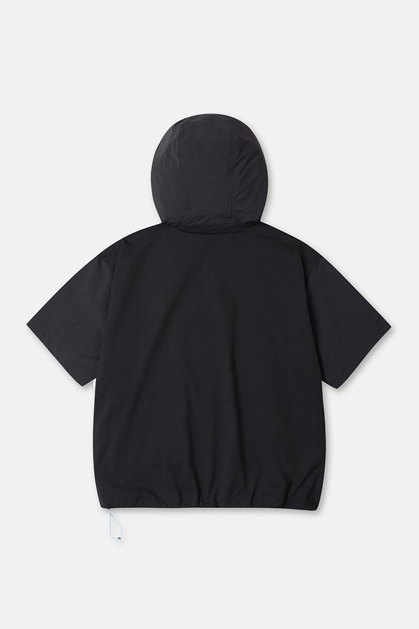 코오롱스포츠-의류 상의-여성 데이팩 루즈핏 후드 반팔 아노락