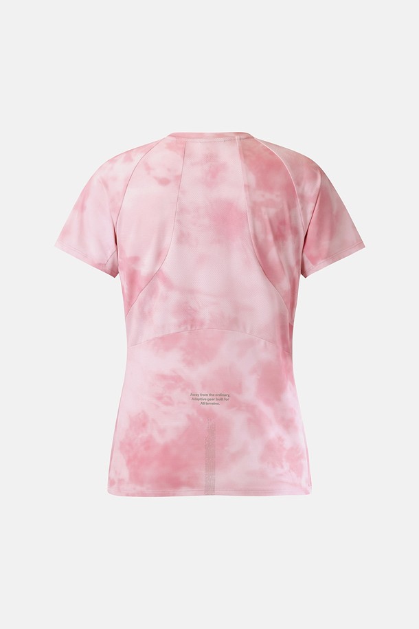 코오롱스포츠-의류 상의-[TRAIL] 여성 프린트 라운드넥 반팔 티셔츠