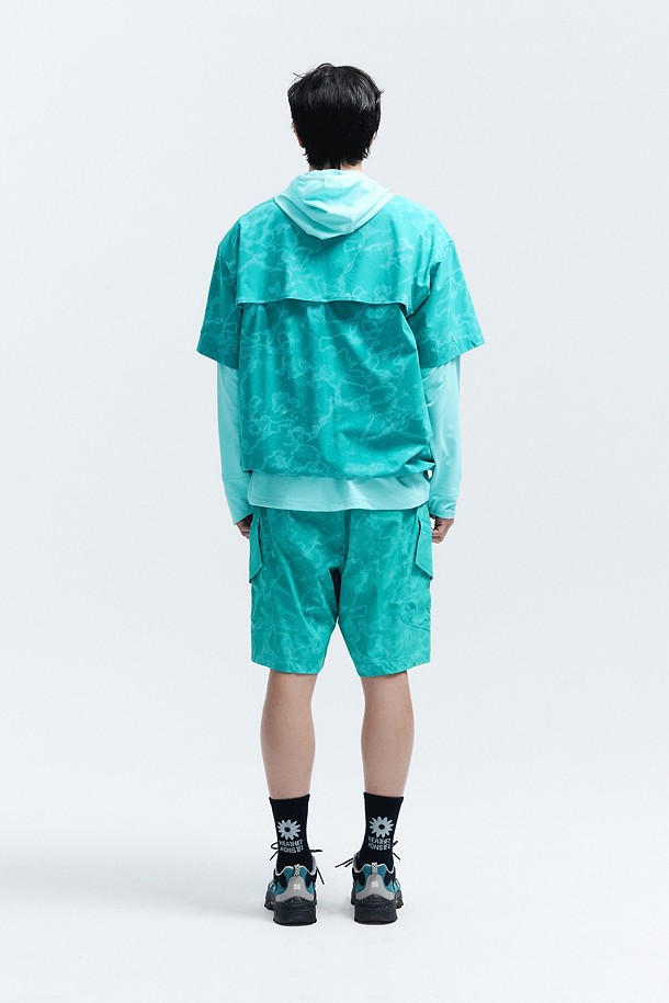 코오롱스포츠-의류 상의-WM 남성 유틸리티 스트레치 립스탑 반팔 셔츠