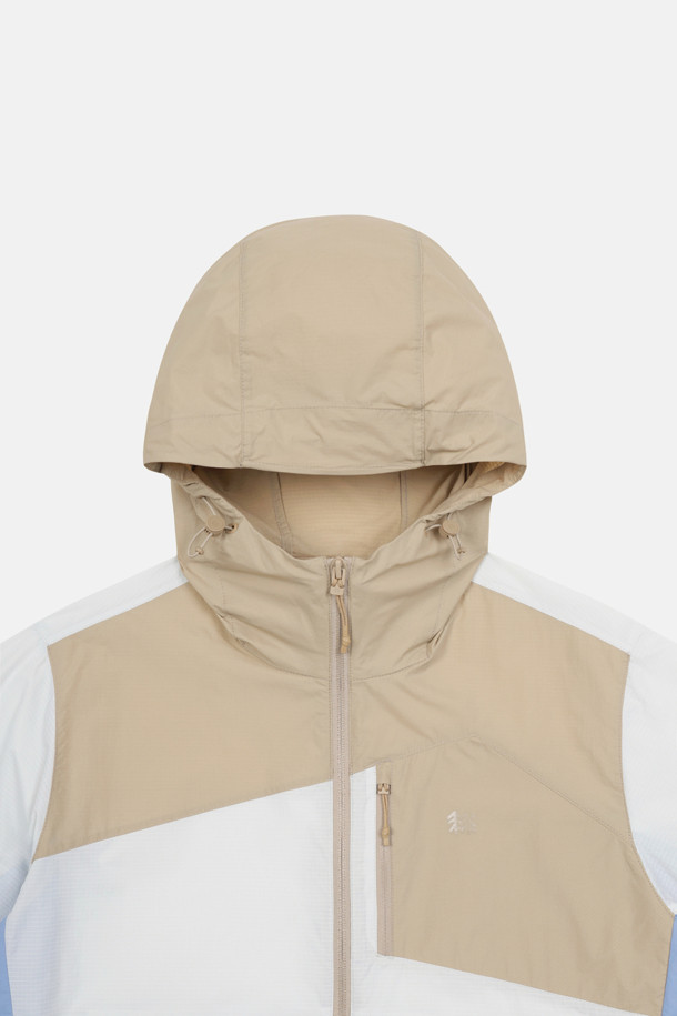 코오롱스포츠-의류 아우터-여성 윈드케이 후드 컬러블록 후드 재킷