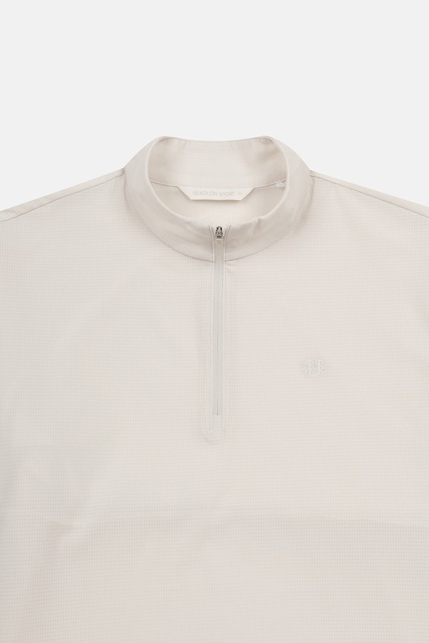 코오롱스포츠-컬렉션 백패킹-여성 에어도트 집업 반팔 티셔츠