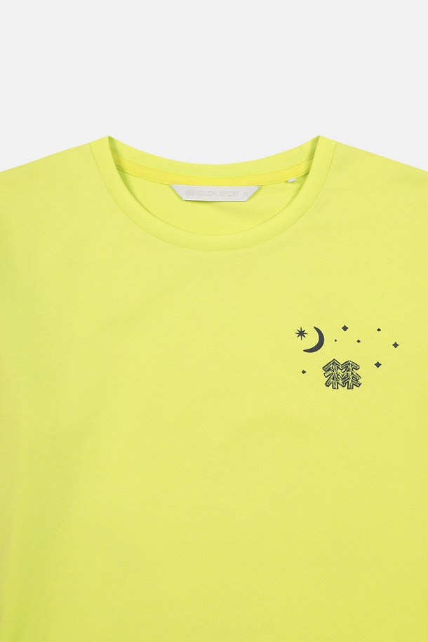 코오롱스포츠-의류 상의-여성 모스플렉스 소로나 크롭 그래픽 라운드넥 반팔 티셔츠