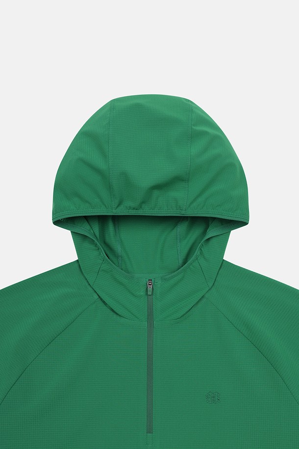 코오롱스포츠-컬렉션 백패킹-여성 에어도트 집업 후드 반팔 티셔츠