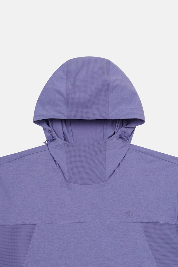 코오롱스포츠-컬렉션 백패킹-여성 에어도트 하이브리드 후드 반팔 티셔츠