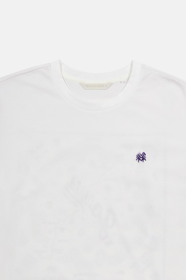 코오롱스포츠-컬렉션 백패킹-여성 모스플렉스 소로나 릴렉스핏 그래픽 라운드넥 반팔 티셔츠