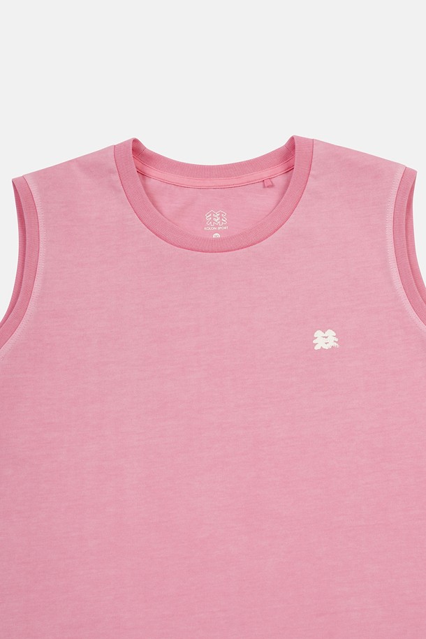 코오롱스포츠-의류 상의-[KS X ORUMM] 여성 피그먼트 다잉 슬리브리스 티셔츠