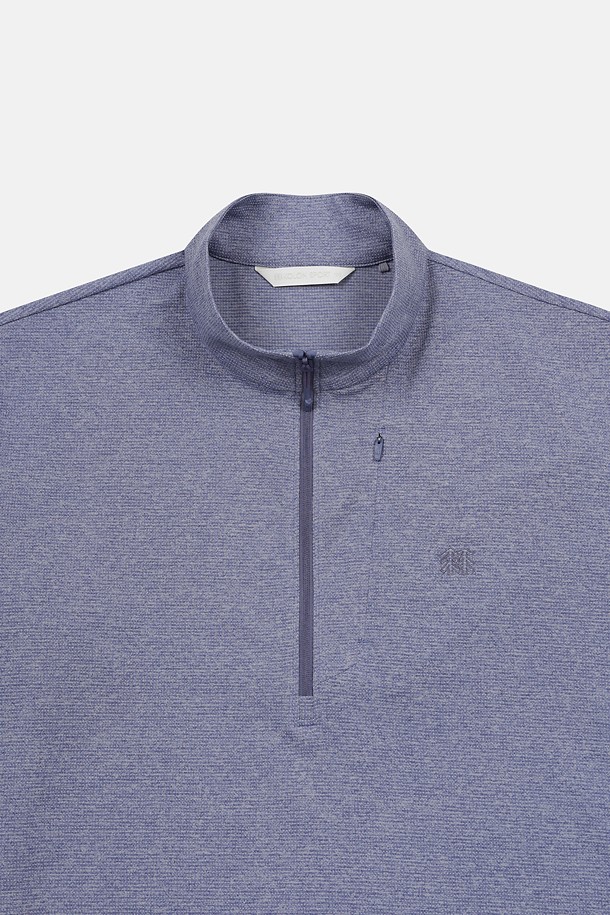 코오롱스포츠-의류 상의-남성 모스드라이 베이직 집업 반팔 티셔츠