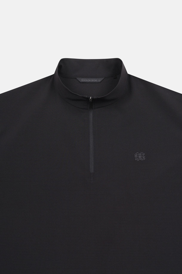 코오롱스포츠-의류 상의-남성 에어도트 집업 반팔 티셔츠