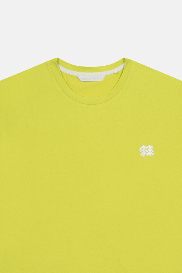 코오롱스포츠-의류 상의-남성 멜란지 그래픽 라운드넥 반팔 티셔츠