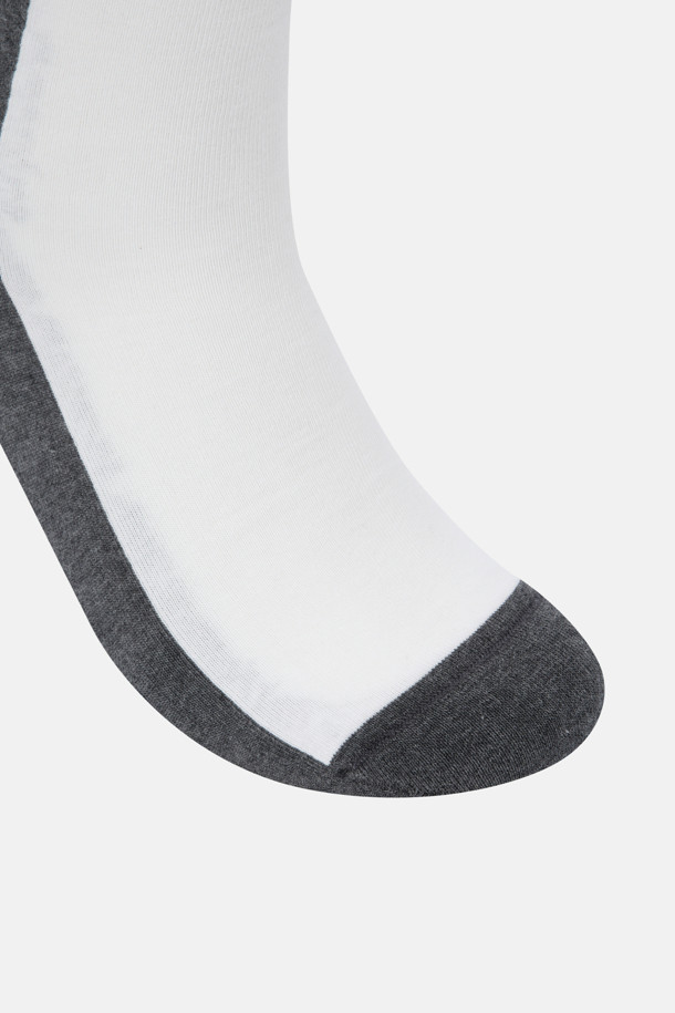 코오롱스포츠-용품 양말-남녀공용 배색 레터링 크루 삭스