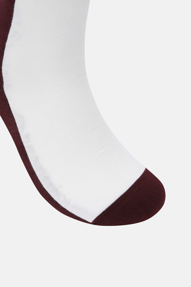 코오롱스포츠-용품 양말-남녀공용 배색 레터링 크루 삭스