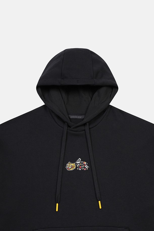 코오롱스포츠-의류 상의-[Seoul Exclusive] 남녀공용 스웻 그래픽 후드 긴팔 티셔츠