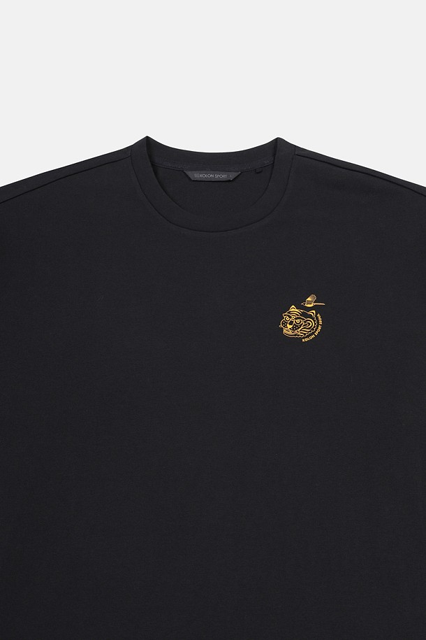 코오롱스포츠-의류 상의-[Seoul Exclusive] 남녀공용 그래픽 라운드넥 긴팔 티셔츠