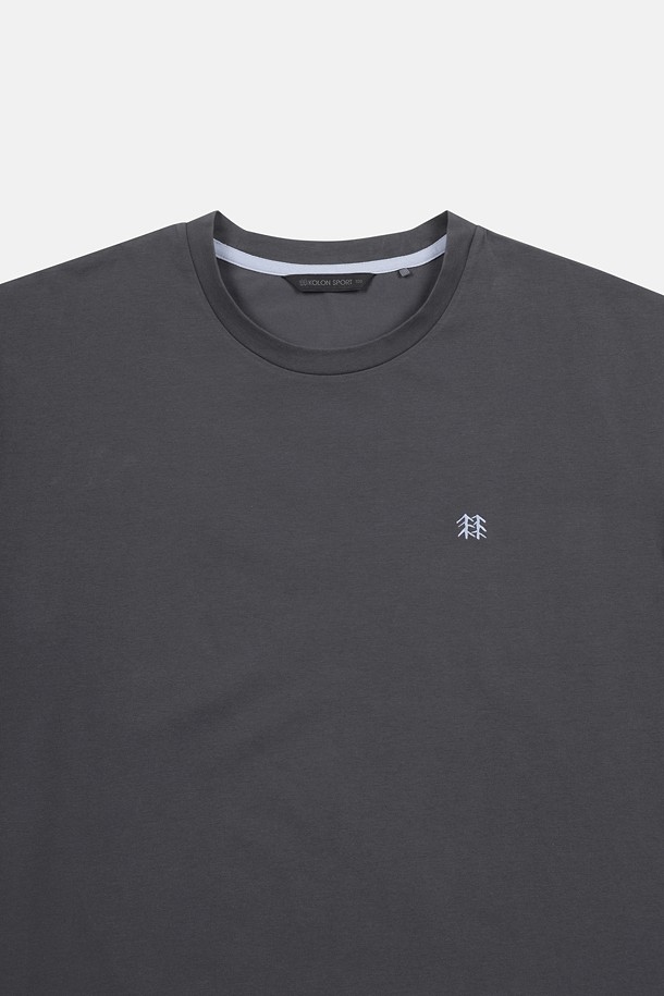 코오롱스포츠-의류 상의-남성 모스플렉스 소로나 세미오버 와펜 라운드넥 반팔 티셔츠