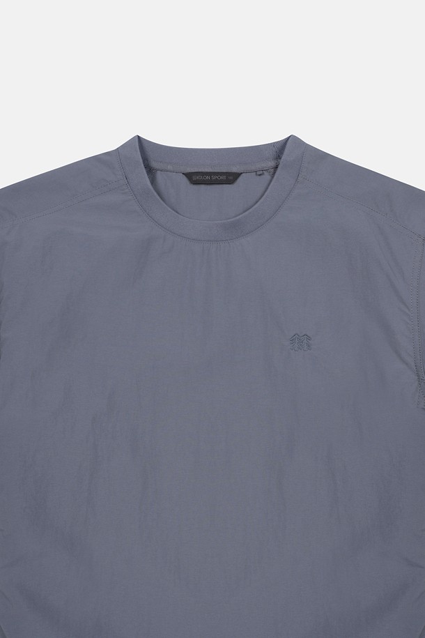 코오롱스포츠-의류 상의-남성 우븐 라운드넥 반팔 티셔츠