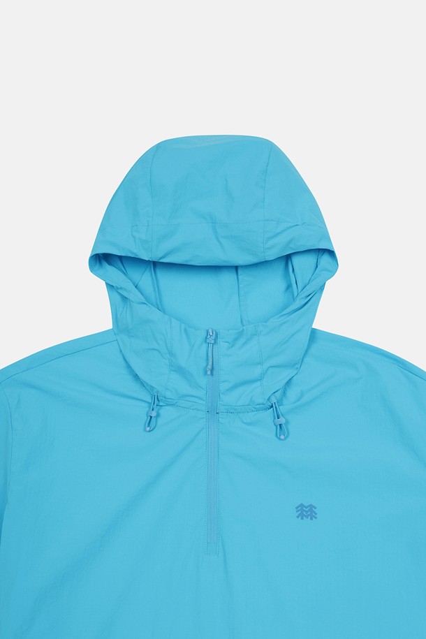 코오롱스포츠-의류 상의-남성 데이팩 루즈핏 후드 반팔 아노락